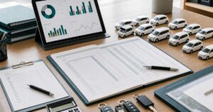 東北のカーリースM&Aで雪道装備や法人営業車、残価管理の条件を確認する実務打ち合わせのイメージ
